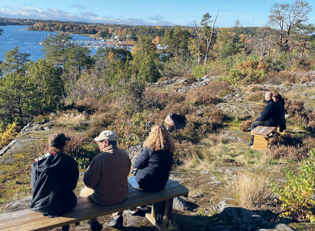 New benches with a lovely view from Ytterby Mine.